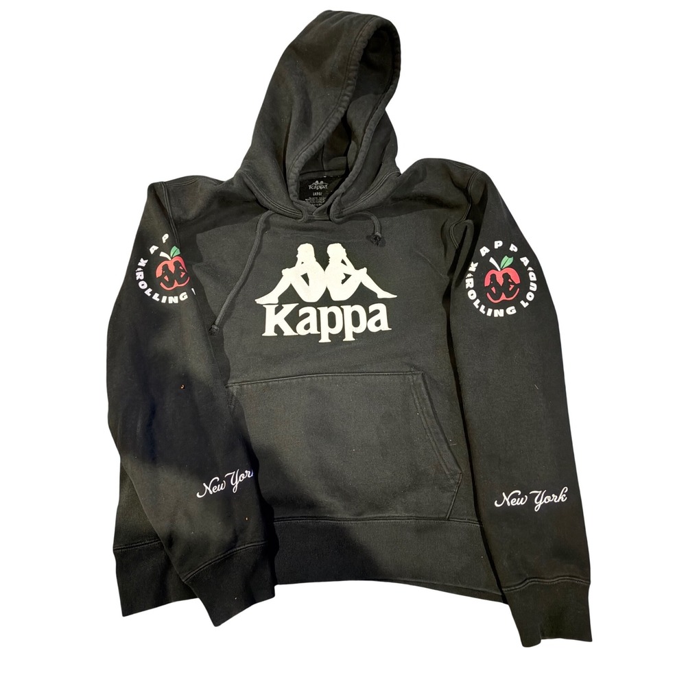 Kappa x Rolling Loud NYC 2021 Hoodie‎ Black Mens Large Limited Edition RL Logo